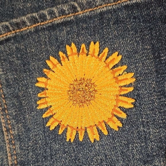 Upcycled Heart Denim Skirt - Picture 4 of 8